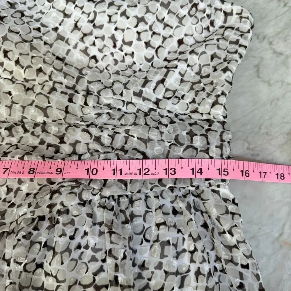 Max & Cleo one shoulder Chiffon Dress Size 12 Lined beaded shoulder detail